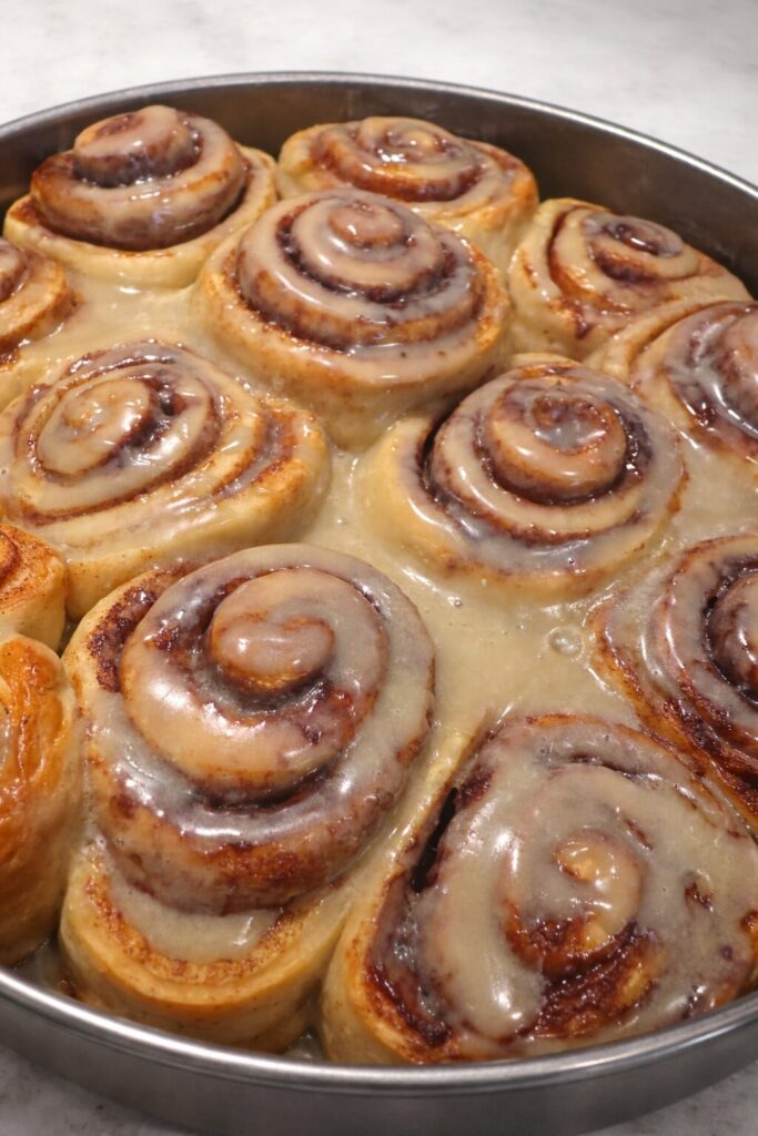 K's cinnamon rolls with frosting